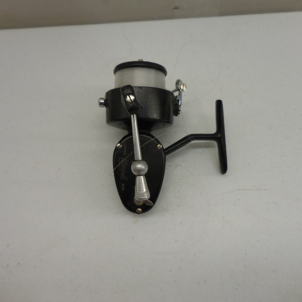 Vintage Garcia Mitchell 300 Spinning Fishing Reel Made in France Black Classic
